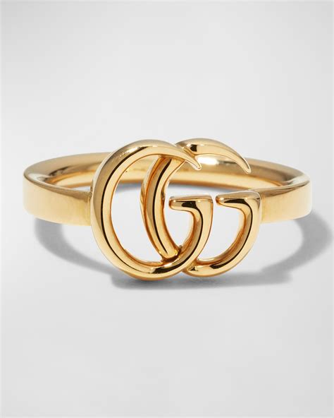 Gucci 18k Yellow Gold 13mm GG Running Ring 